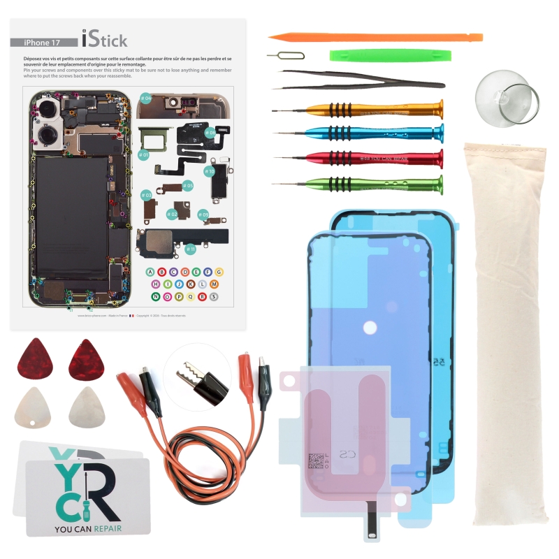 Kit de réparation avec coussin chauffant pour iPhone 17 photo 1
