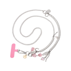 Chaîne lanière 120 cm FAUSTINA - Universelle - Rose photo 2