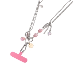 Chaîne lanière 120 cm FAUSTINA - Universelle - Rose photo 5