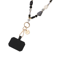 Chaîne courte 40 cm Silvia - Noir/Blanc/Gris photo 1