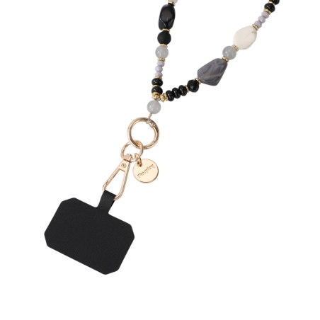 Chaîne courte 40 cm Silvia - Noir/Blanc/Gris photo 1