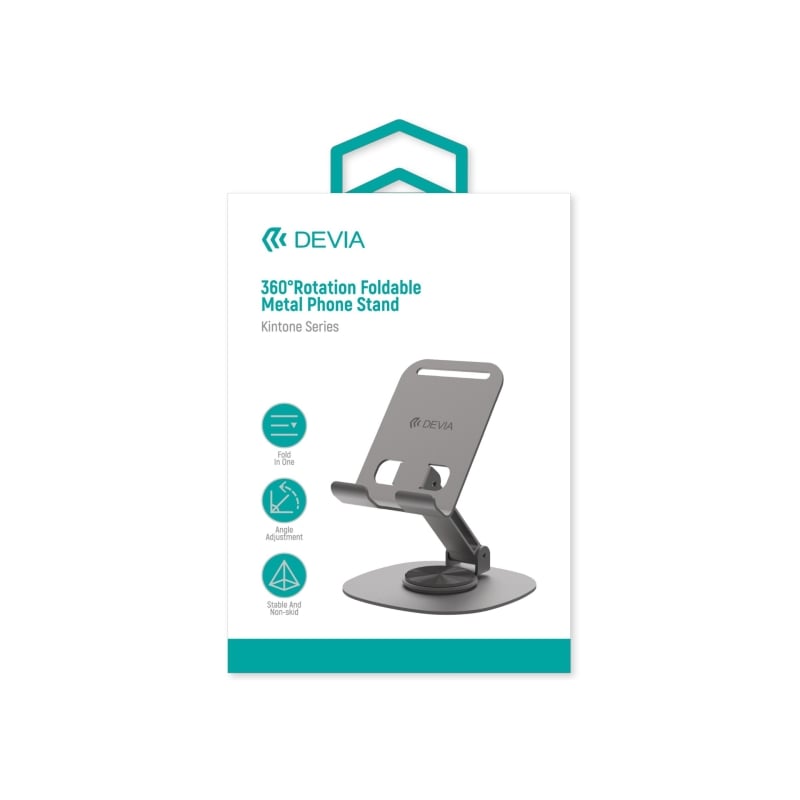 Support de bureau pliable 360° Kintone Series - Gris - Devia photo 1