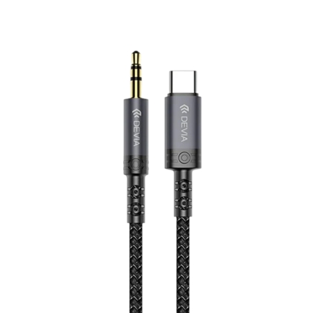 Câble adaptateur audio USB-C vers Jack 3,5mm - Noir - Devia photo 2