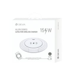 Chargeur sans fil Allen Series Qi - Blanc - Devia photo 1