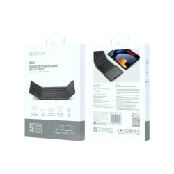 Clavier Bluetooth pliable avec pavé tactile Ultra1 - Gris - DEVIA photo 1