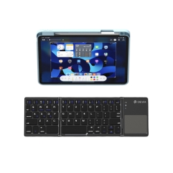 Clavier Bluetooth pliable avec pavé tactile Ultra1 - Gris - DEVIA photo 3