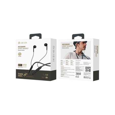 Écouteurs sport tour de cou Kintone Series EM036 Bluetooth - Noir - Devia photo 1