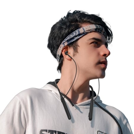 Écouteurs sport tour de cou Kintone Series EM036 Bluetooth - Noir - Devia photo 4