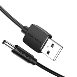 Câble d\'alimentation USB-A vers Jack DC 3,5 mm - Noir - Vention photo 1