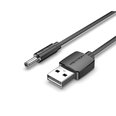 Câble d\'alimentation USB-A vers Jack DC 3,5 mm - Noir - Vention photo 2