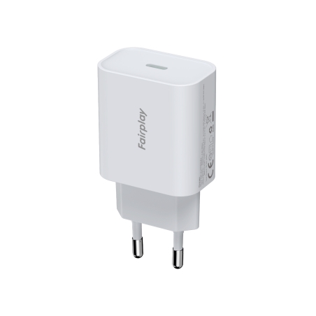 Chargeur secteur USB-C 25W Torino - Universel - Blanc photo 2