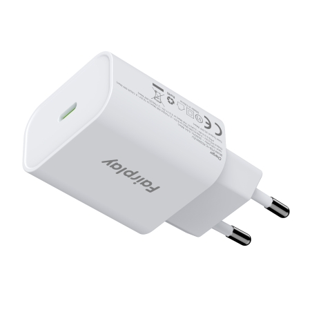 Chargeur secteur USB-C 25W Torino - Universel - Blanc photo 4