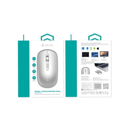 Souris Bluetooth double mode - Gris - DEVIA photo 1