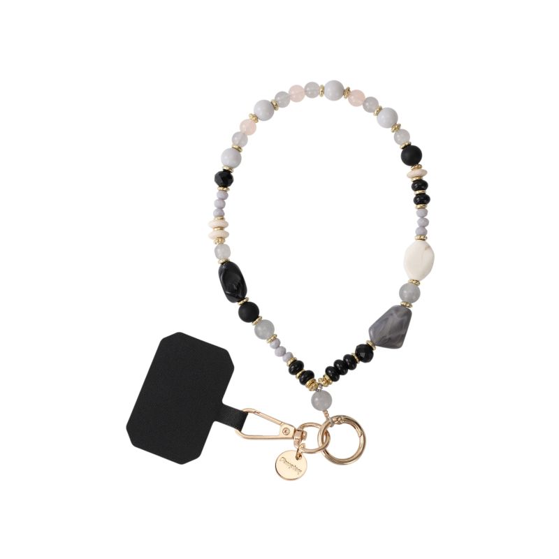 Chaîne courte 40 cm Silvia - Noir/Blanc/Gris