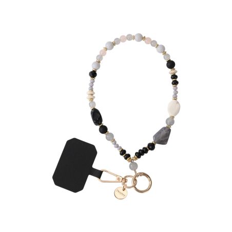 Chaîne courte 40 cm Silvia - Noir/Blanc/Gris