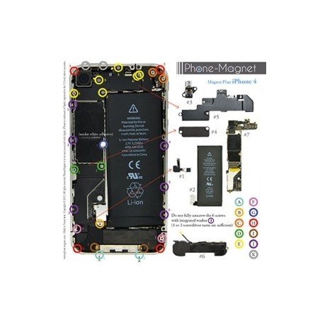 Patron magnétique d'aide au montage pas à pas pour iPhone 4 photo 2