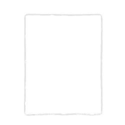 Joint blanc (contour de la vitre) autocollant pour iPad 4 photo 2