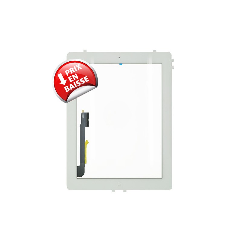 Vitre tactile Qualité premium pour iPad 4 blanche photo 2