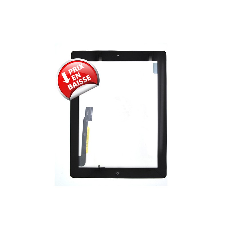 Vitre tactile Qualité premium pour iPad 4 noir photo 2