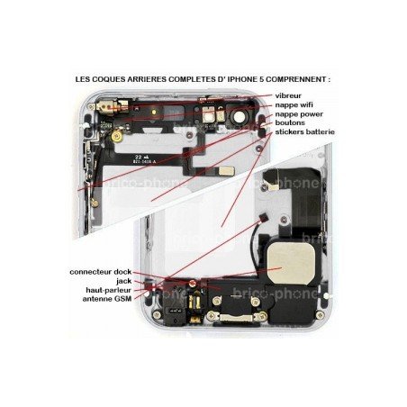 Coque arrière Silver pour iPhone 5 complète photo 5