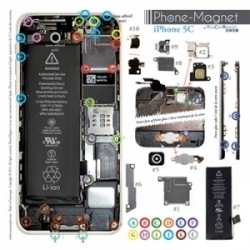 Patron magnétique d'aide au montage pas à pas pour iPhone 5C photo 2