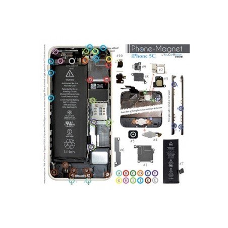 Patron magnétique d'aide au montage pas à pas pour iPhone 5C photo 2