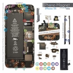 Patron magnétique d'aide au montage pas à pas pour iPhone 5S et SE photo 2