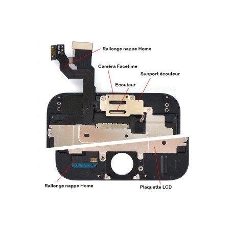 Ecran NOIR iPhone 6 RAPPORT QUALITE / PRIX pré-assemblé photo 3