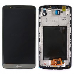 Bloc écran avec châssis (vitre et LCD) pour LG G3 Noir Métallique photo 2