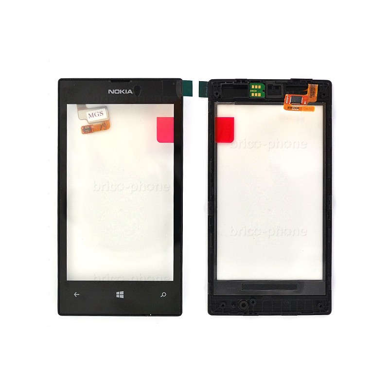 Vitre Noire Oorginale avec châssis pour Nokia Lumia 520 photo 2