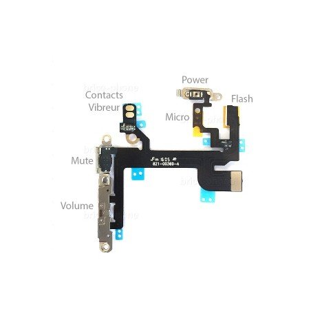 Nappe power-vibreur-volume complète pour iPhone SE photo 3