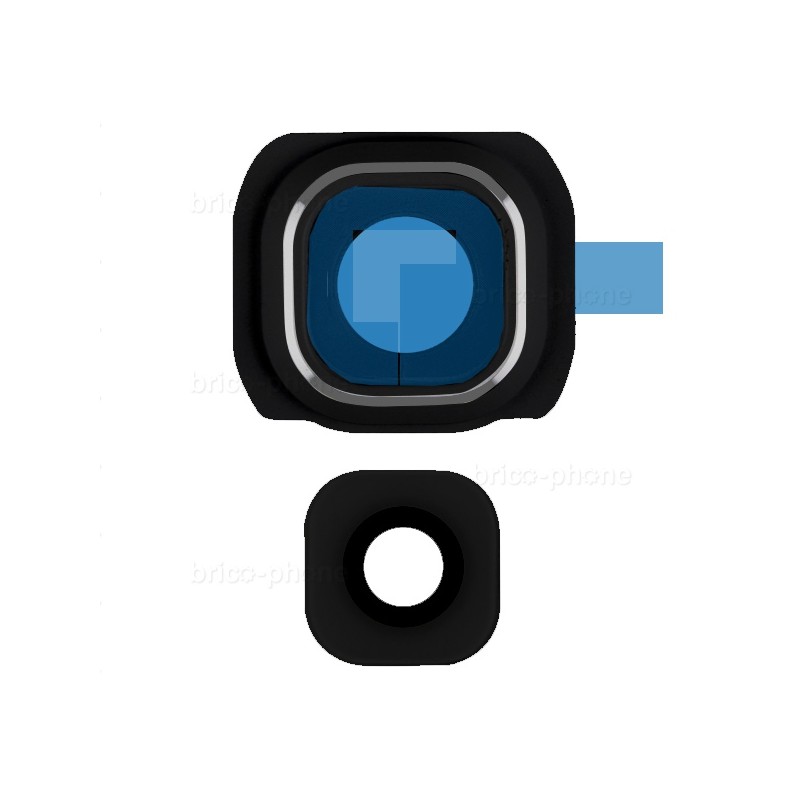Lentille et contour Noir de caméra arrière pour Samsung Galaxy S6 photo 2