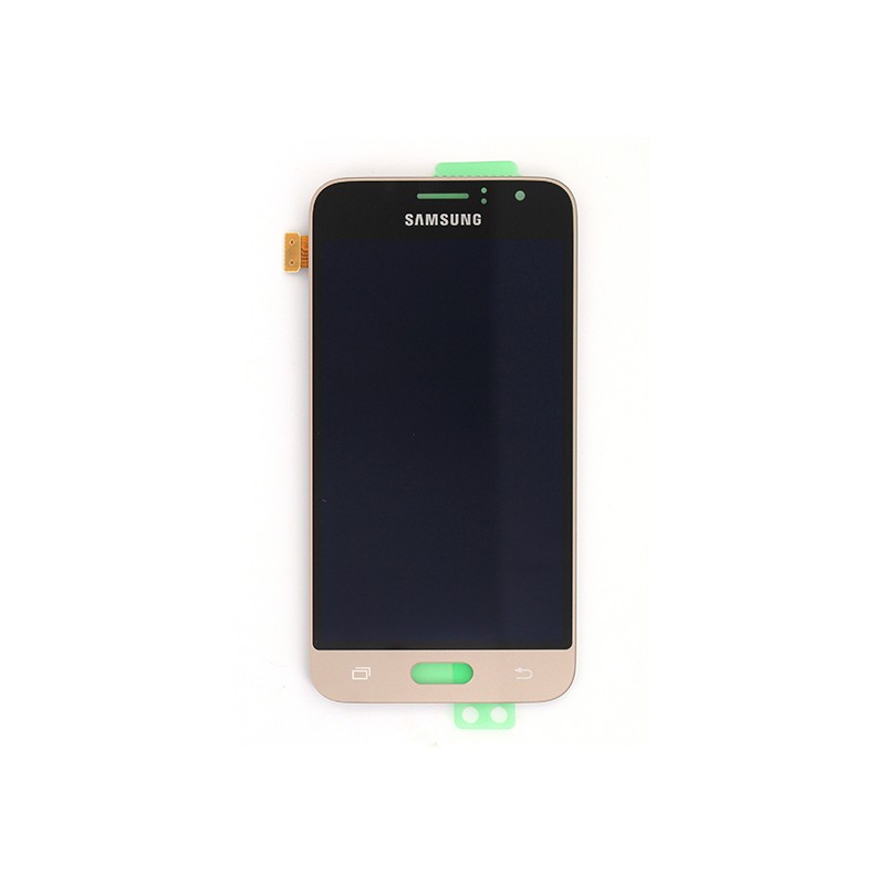 Ecran Amoled Or et vitre prémontés pour Samsung Galaxy J1 2016 photo 2