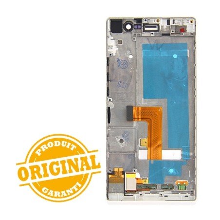 Bloc écran Blanc COMPLET prémonté sur châssis pour Huawei P7 photo 3