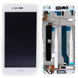 Bloc Ecran 5,2"" Blanc prémonté sur châssis pour Asus Zenfone 3 Max photo 2