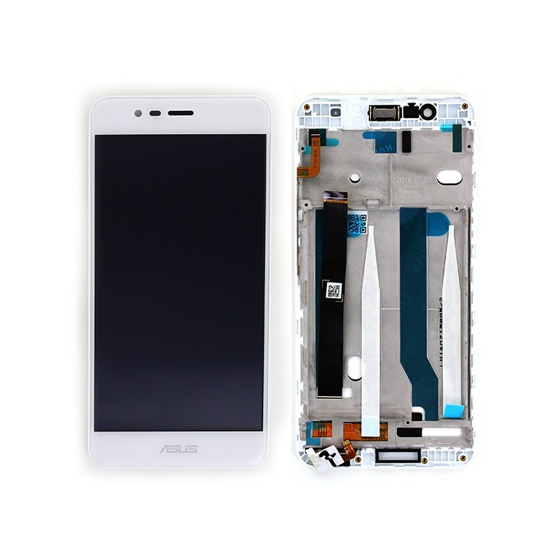 Bloc Ecran 5,2"" Blanc prémonté sur châssis pour Asus Zenfone 3 Max photo 2