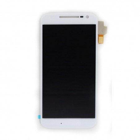 Ecran Blanc avec vitre et LCD pré assemblé pour Motorola Moto G4 photo 2