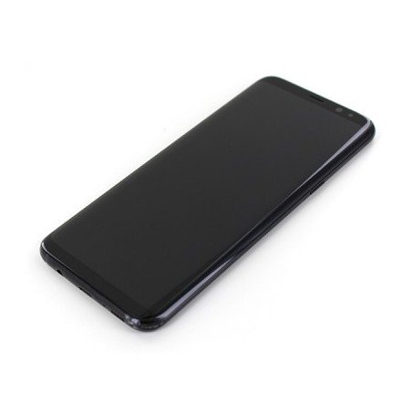 Bloc Ecran Amoled et vitre prémontés sur châssis pour Galaxy S8 Plus Noir Carbone photo 5