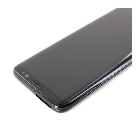 Bloc Ecran Amoled et vitre prémontés sur châssis pour Galaxy S8 Noir Carbone photo 4