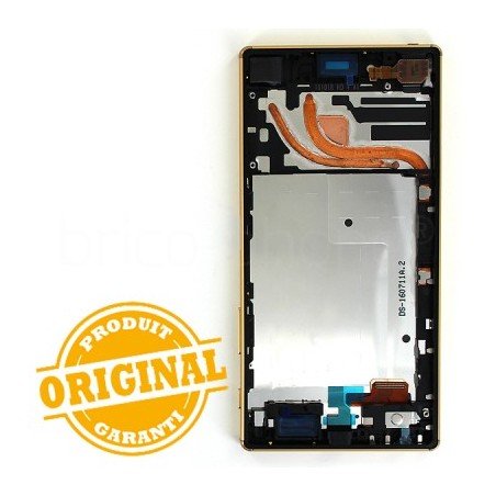 Bloc Ecran avec châssis pour Sony Xperia Z5 Premium Dual Or photo 3