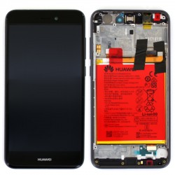 Ecran Noir COMPLET prémonté sur châssis  avec batterie pour Huawei P8 Lite 2017 photo 2