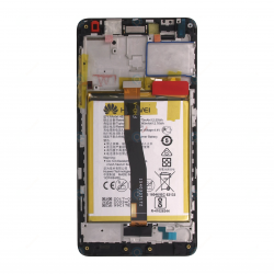 Bloc Ecran Noir COMPLET prémonté sur chassis + batterie pour Huawei Honor 6X photo 1