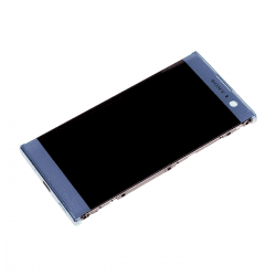 Bloc Ecran bleu avec vitre et LCD sur châssis pour Sony Xperia XA2 photo 2