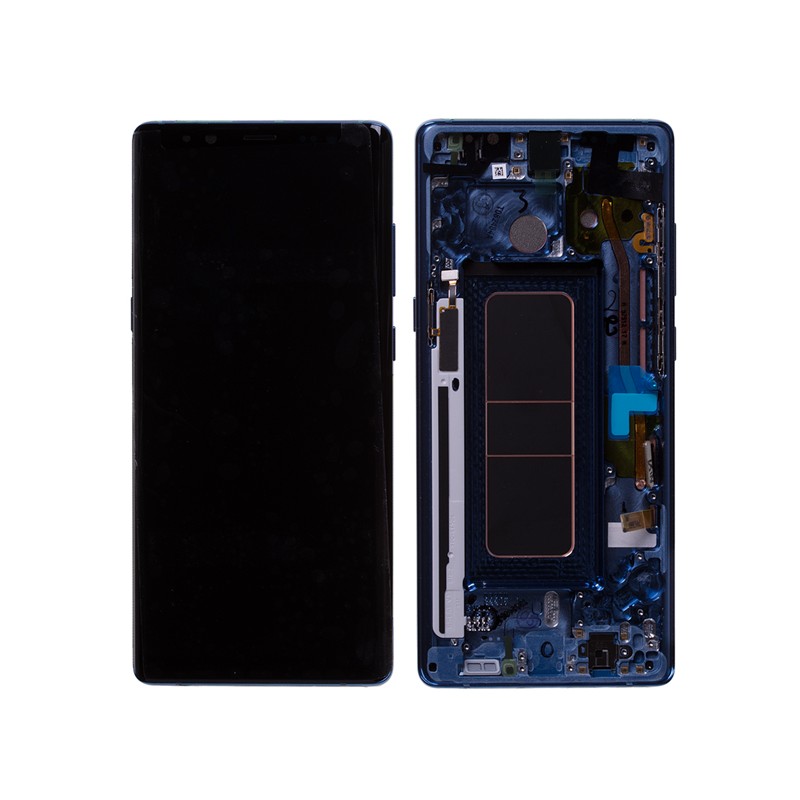 Bloc Ecran Amoled  et vitre prémontés pour Samsung Galaxy Note 8 Bleu Roi
