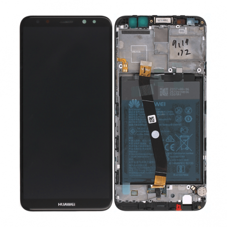BLoc Ecran Noir COMPLET prémonté sur chassis + batterie pour Huawei Mate 10 Lite photo 1b