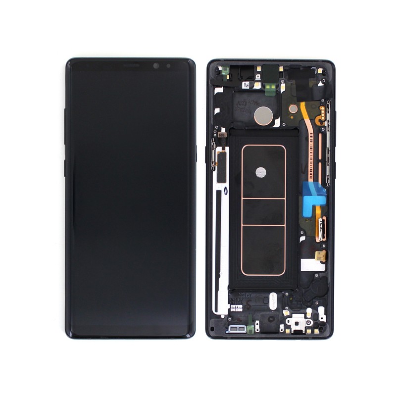 Bloc Ecran Amoled et vitre prémontés pour Samsung Galaxy Note 8 Noir Carbone photo 1