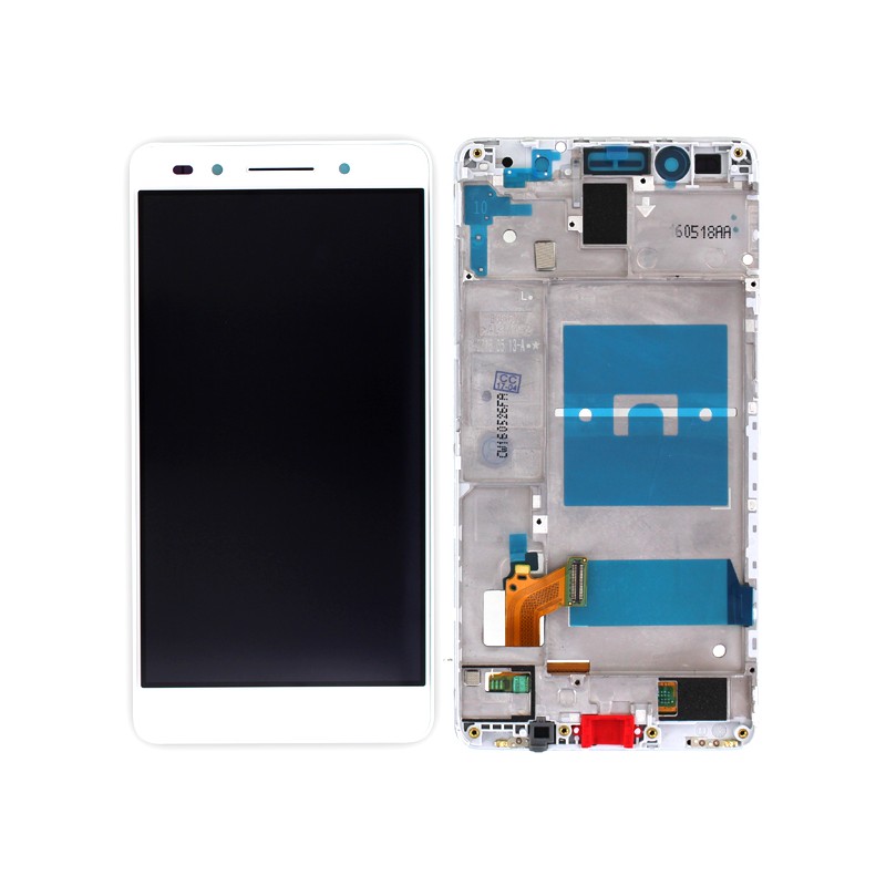 Ecran Blanc COMPLET (vitre + LCD) prémontés sur chassis pour Huawei Honor 7 photo 1