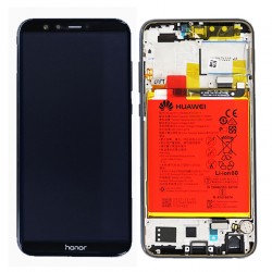 BLoc Ecran Noir COMPLET prémonté sur chassis + batterie pour Huawei Honor 9 Lite Photo 1