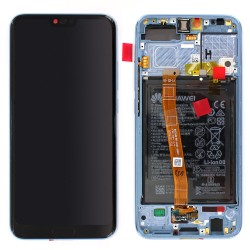 Bloc écran Gris COMPLET prémonté sur châssis + batterie pour Huawei Honor 10 photo 1