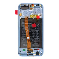 Bloc écran Gris COMPLET prémonté sur châssis + batterie pour Huawei Honor 10 photo 3